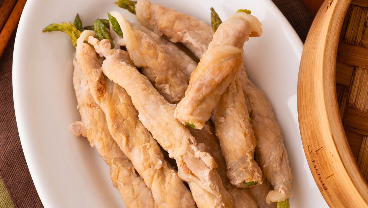 アスパラと梅の豚肉巻き
