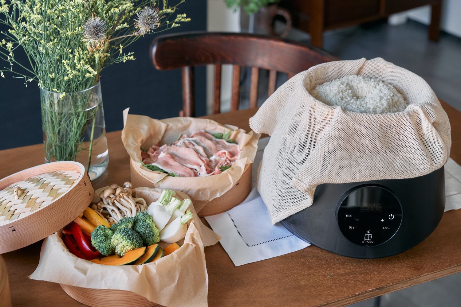 新モデル 電気蒸し器O’MUSU -オムス- (3営業日以内に発送)