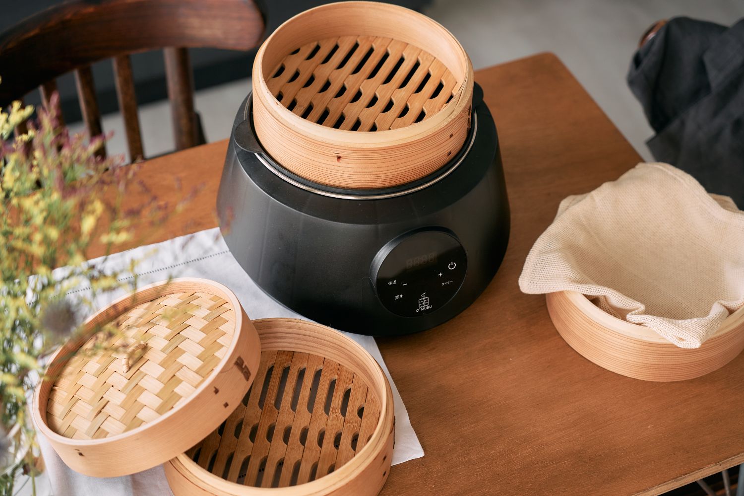 O'MUSU Ocrasi せいろ 蒸し器 電気 21cm 黒 せいろ 電気蒸し器O'MUSU オムス – Ocrasi 公式オンラインストア